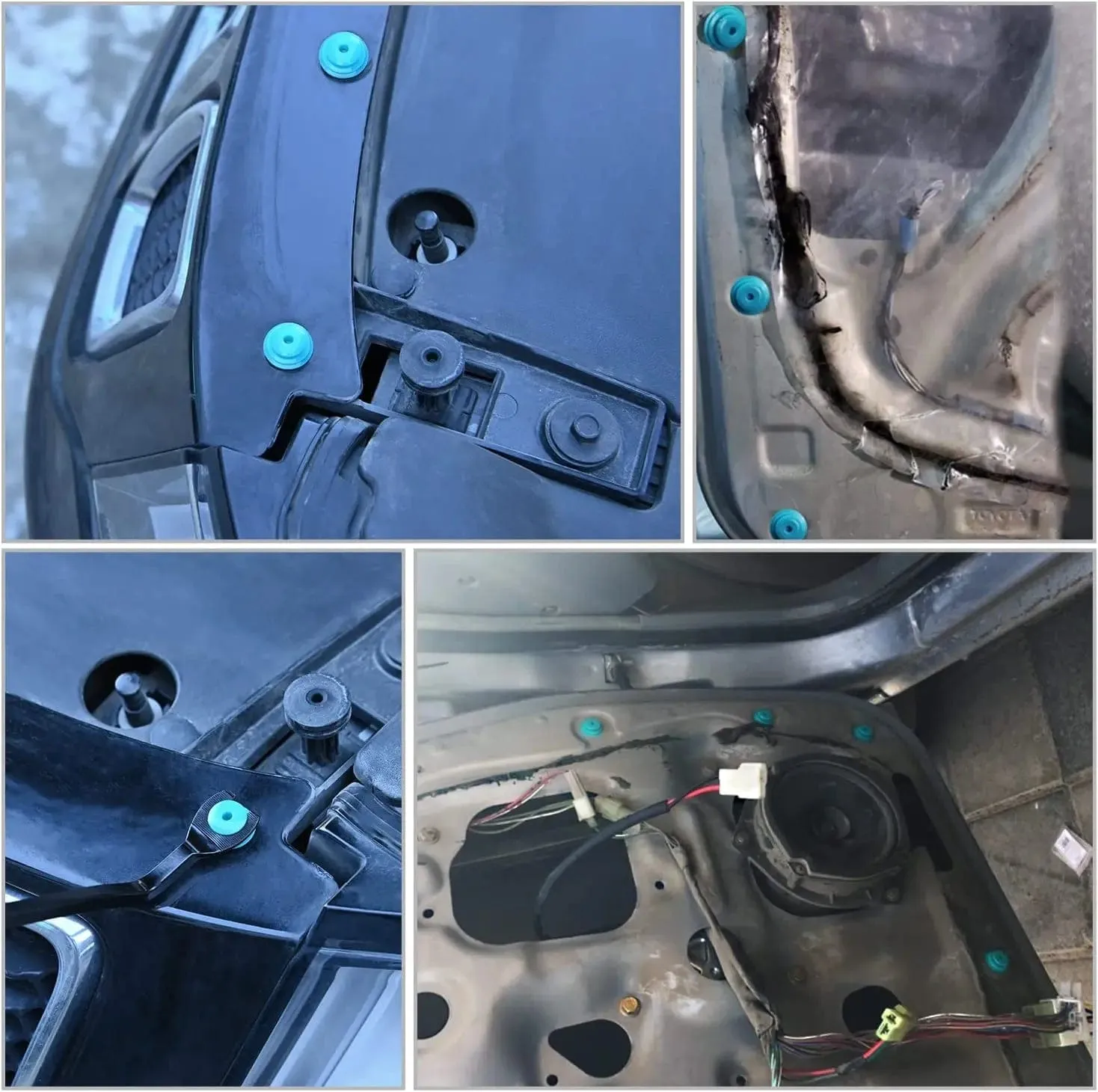 100 Pcs Head 18.4mm Hole 9mm Trim Door Panel Retainer Clips, Car Push Fastener Clips for Corolla Camry Sequoia Tundra Tacoma, Replace 90467-10188, 90467-A0005