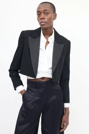 Black Anderson Cropped Tux Blazer