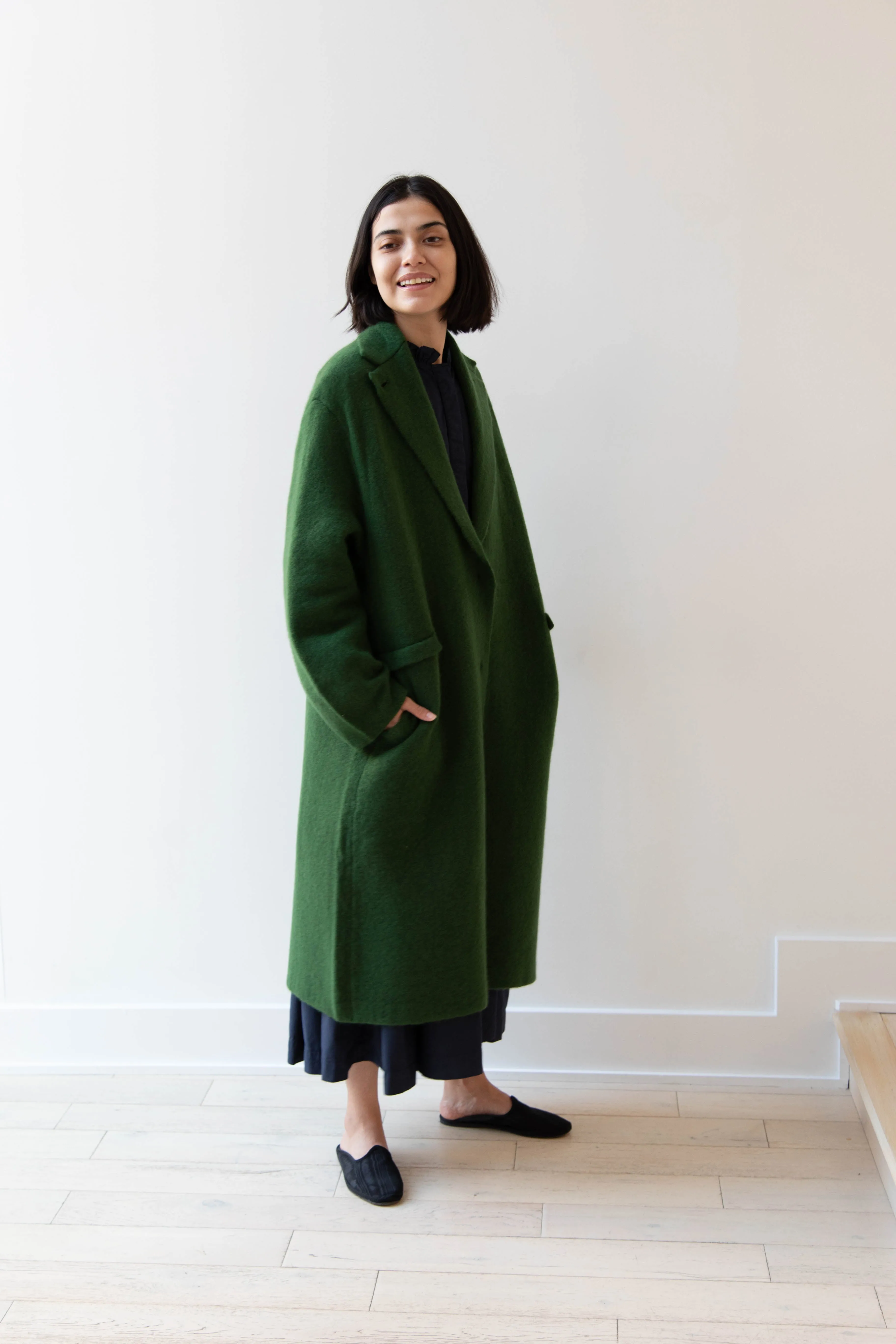 Boboutic | Double Passion Long Coat in Green