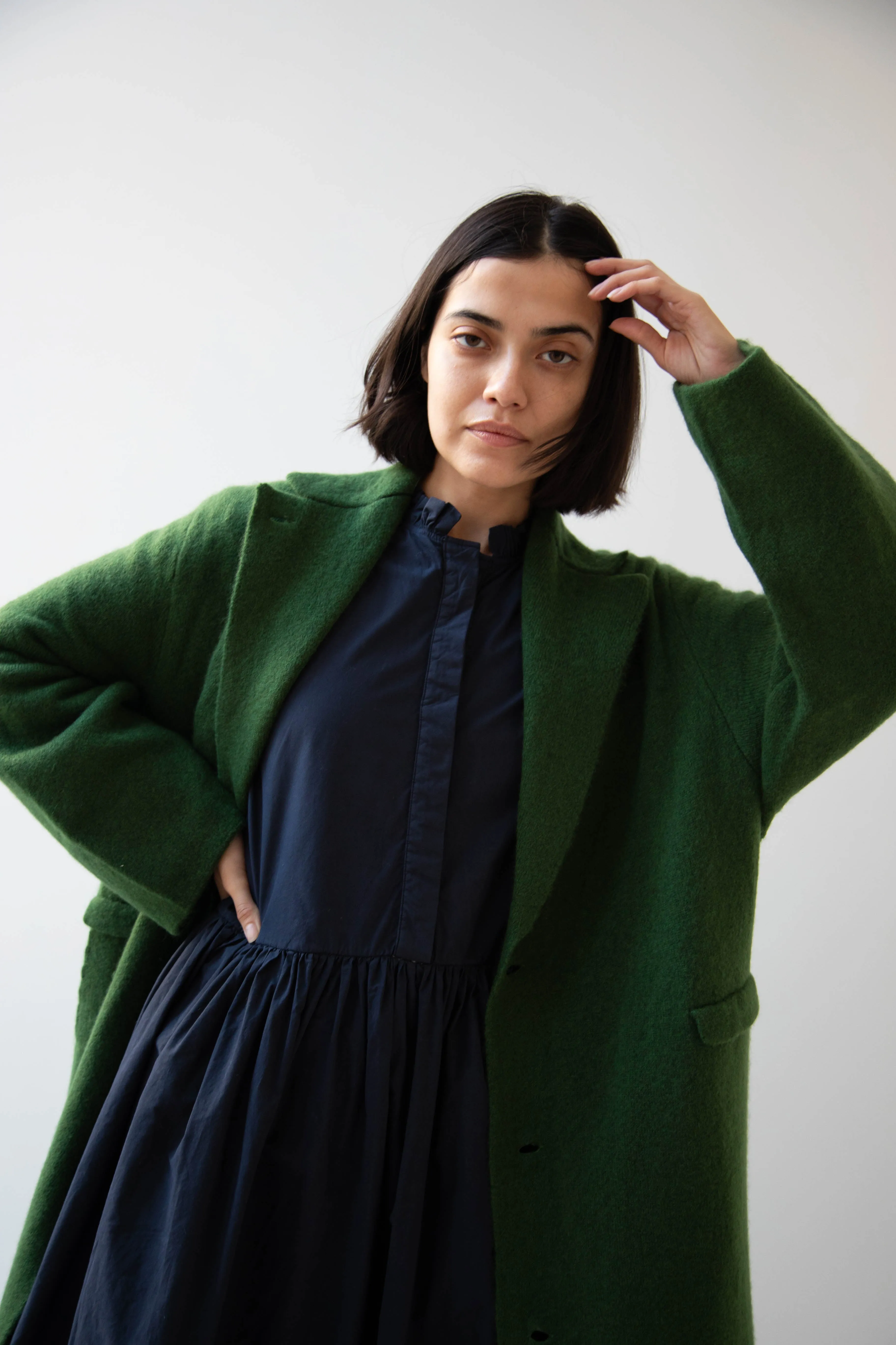 Boboutic | Double Passion Long Coat in Green