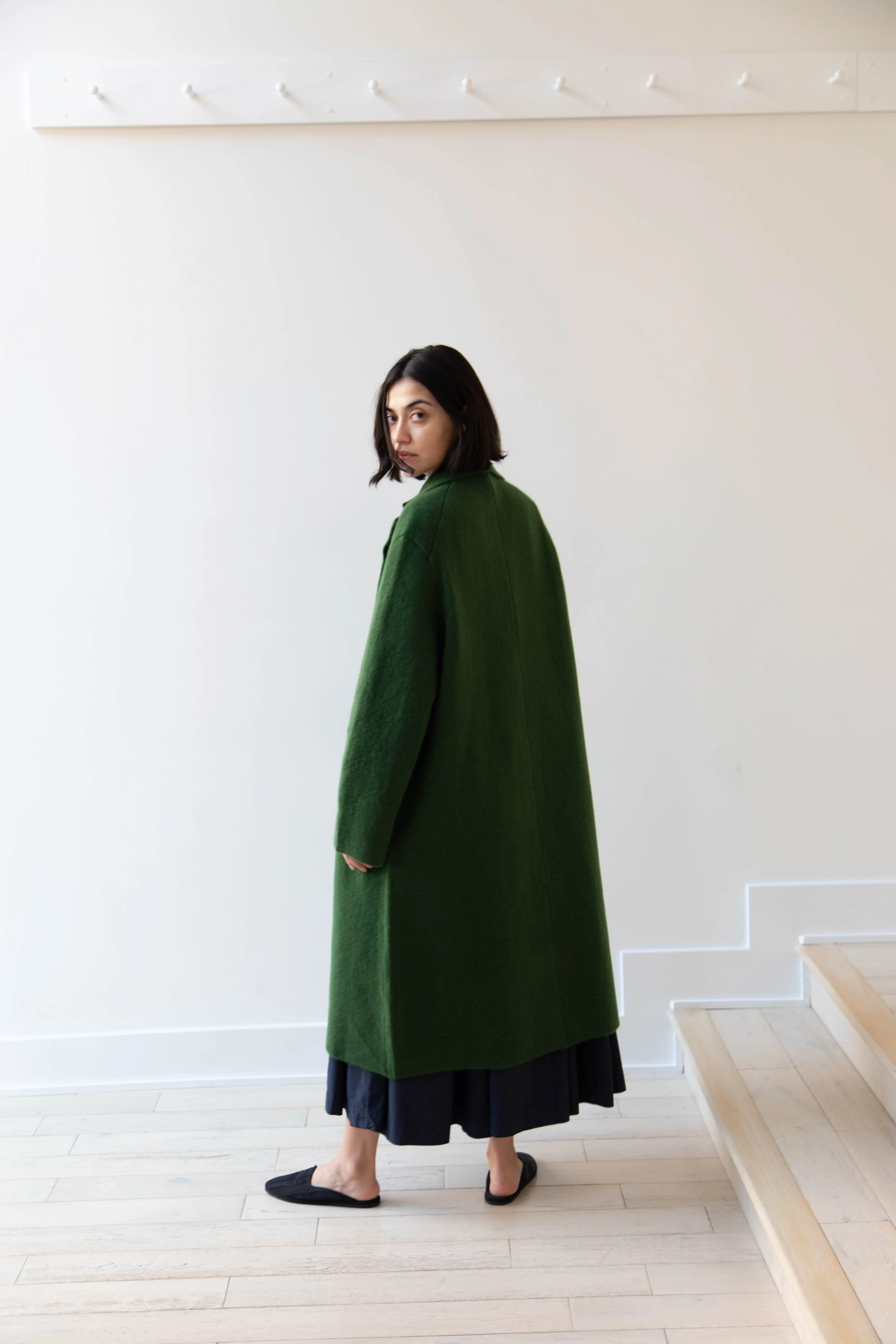 Boboutic | Double Passion Long Coat in Green