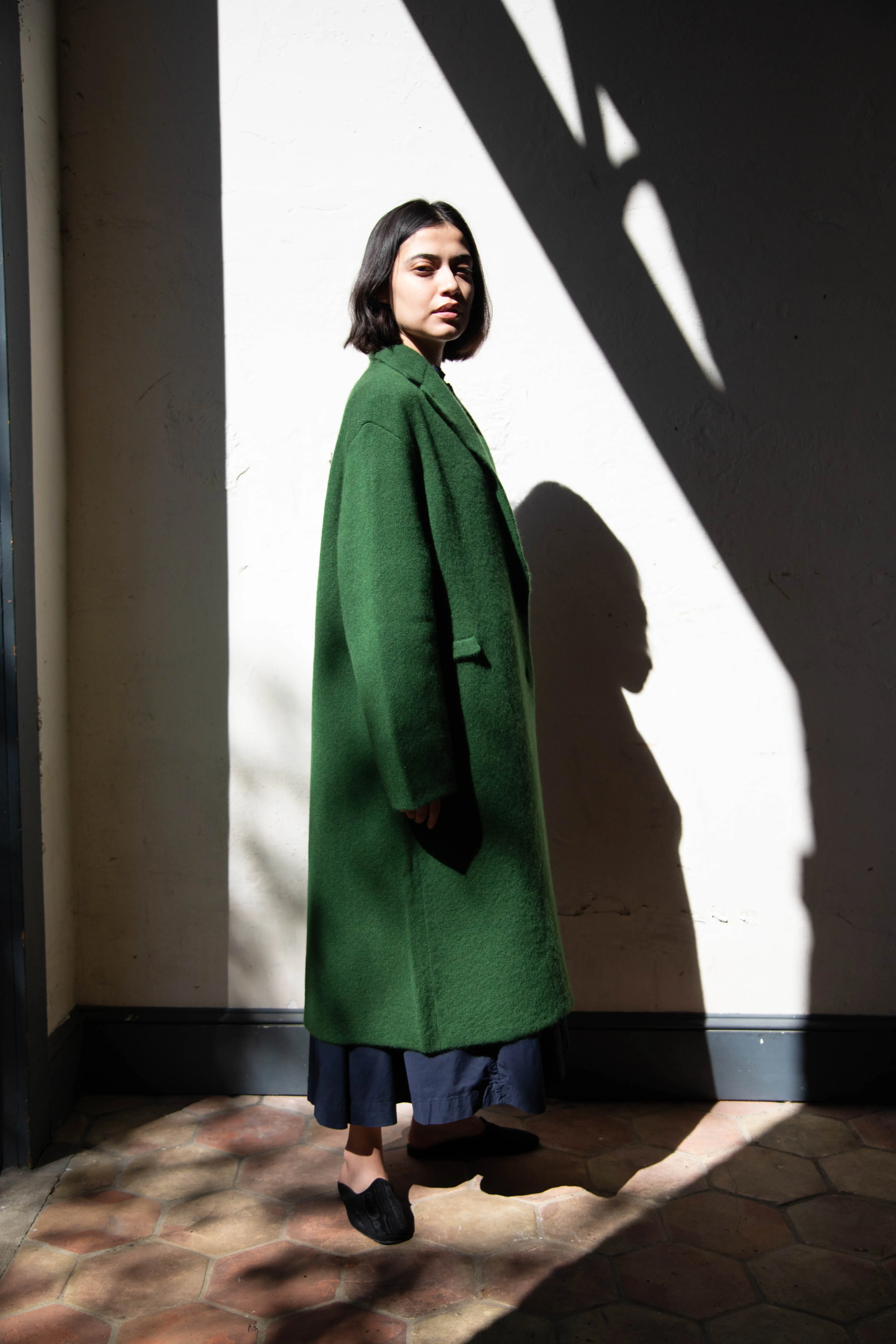 Boboutic | Double Passion Long Coat in Green