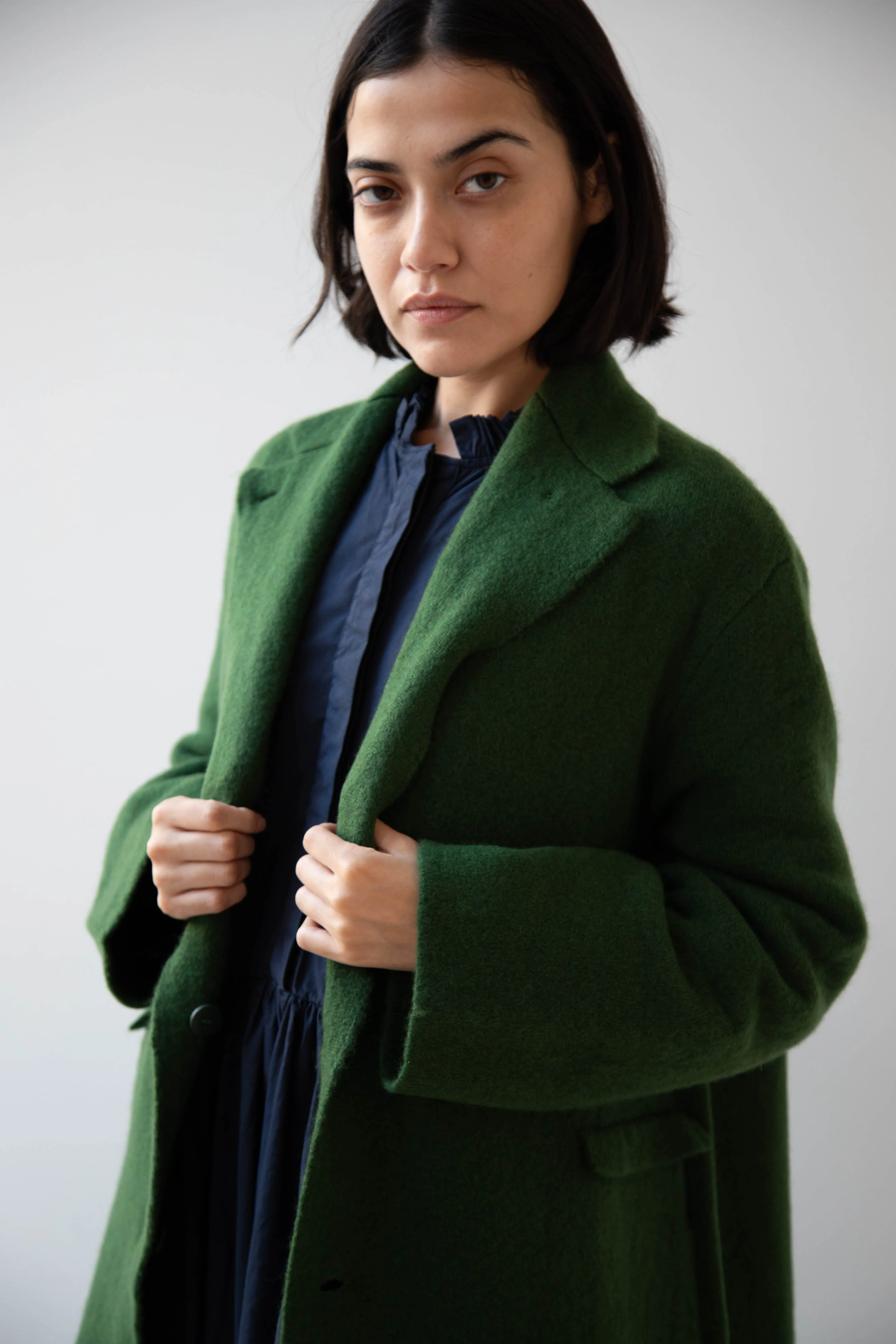 Boboutic | Double Passion Long Coat in Green