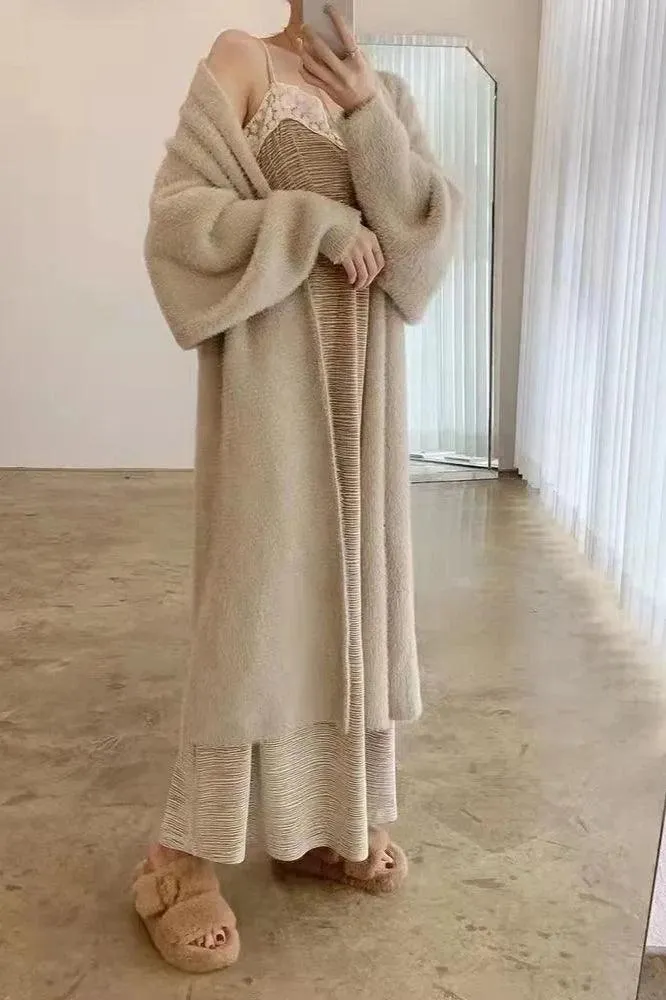 Cozy Knit Long Sleeve Cashmere Cardigan