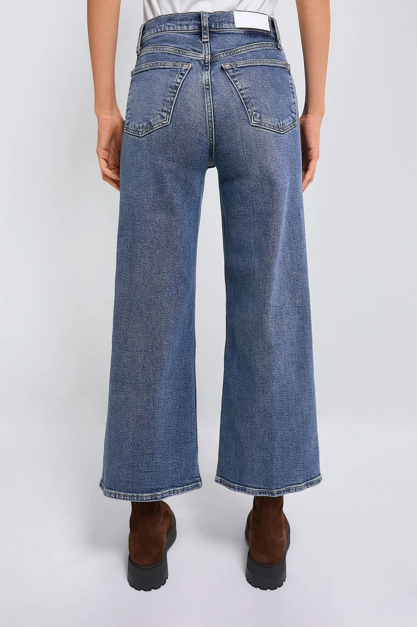 Crafted Indigo High Rise Wide Leg Crop
