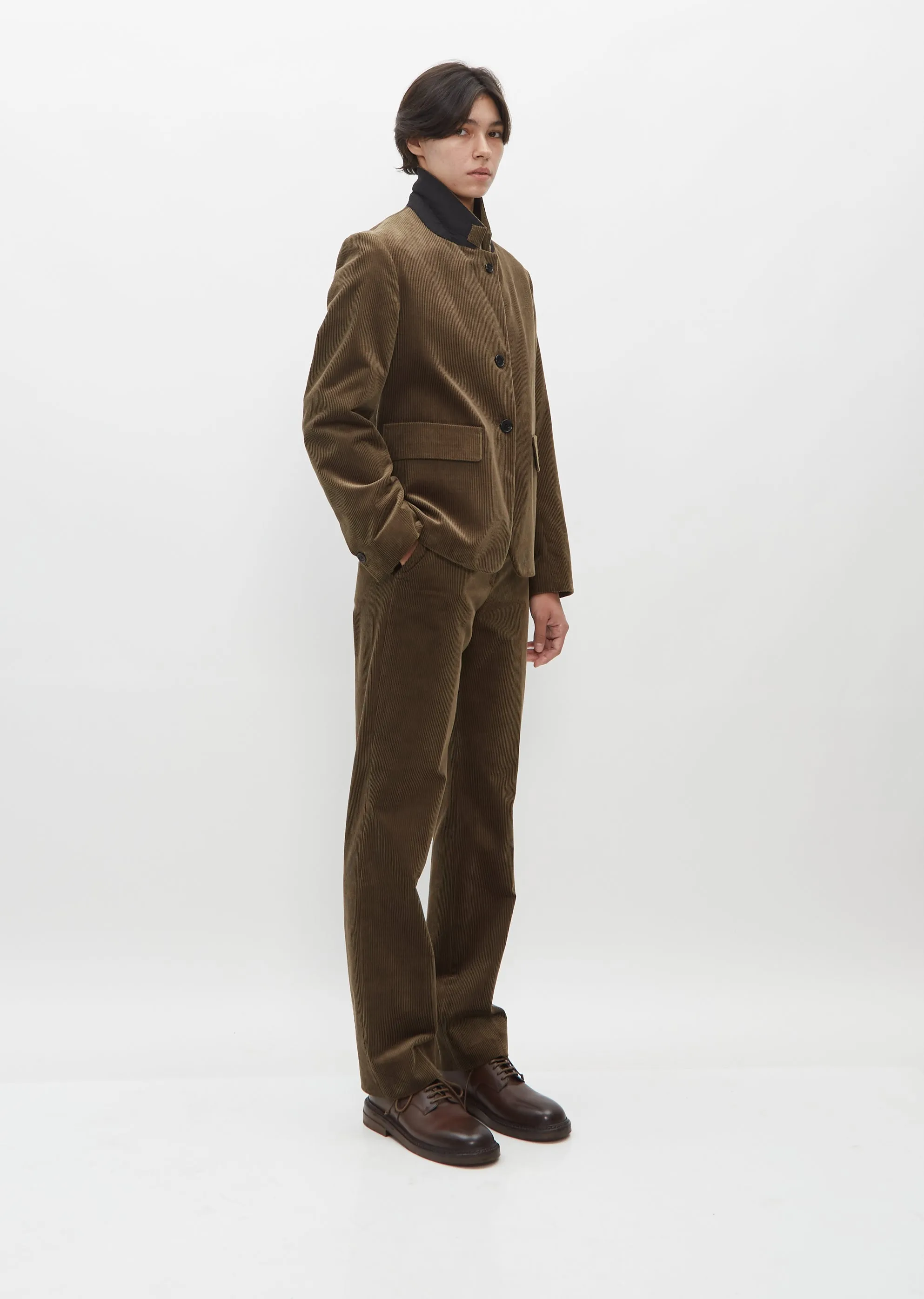 Flap Pocket Cotton Blazer