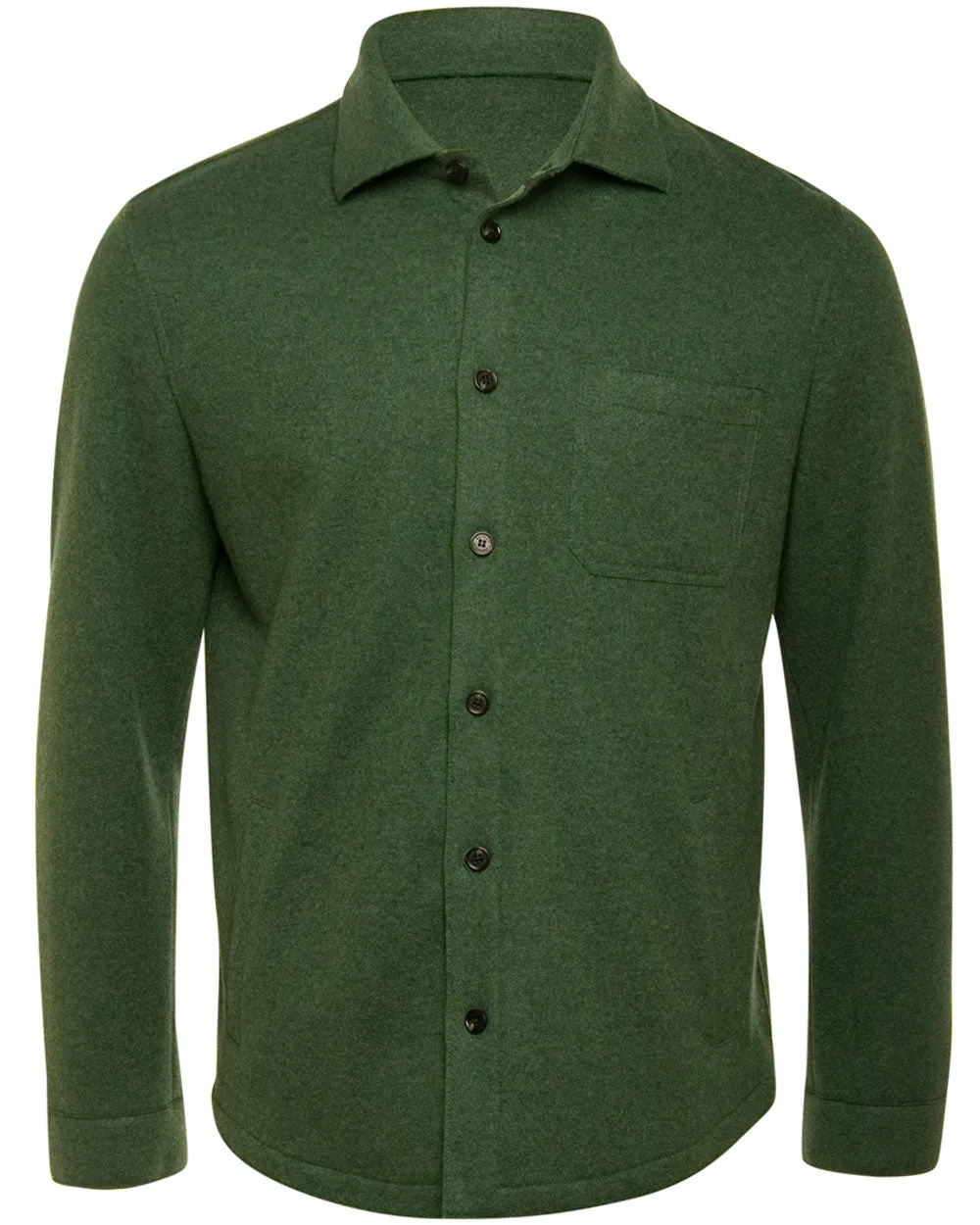 Green Cashmere Overshirt