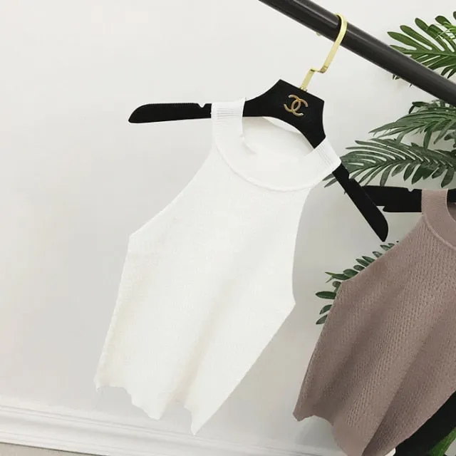 HELIAR Knitted Crop Top Tank