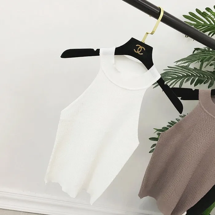 HELIAR Knitted Crop Top Tank