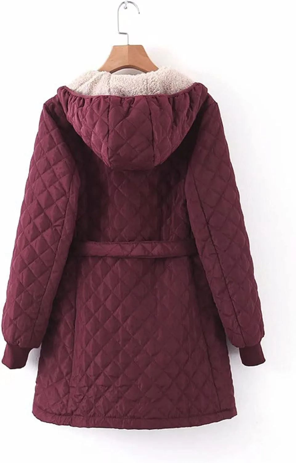 Long Puffer Jacket Women Packable Down Jacket Lightweight Parkas Jacket Plus Size Zip Up Warm Hooded Padded Coat