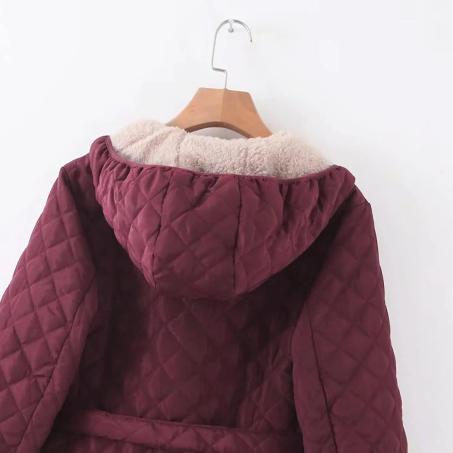 Long Puffer Jacket Women Packable Down Jacket Lightweight Parkas Jacket Plus Size Zip Up Warm Hooded Padded Coat