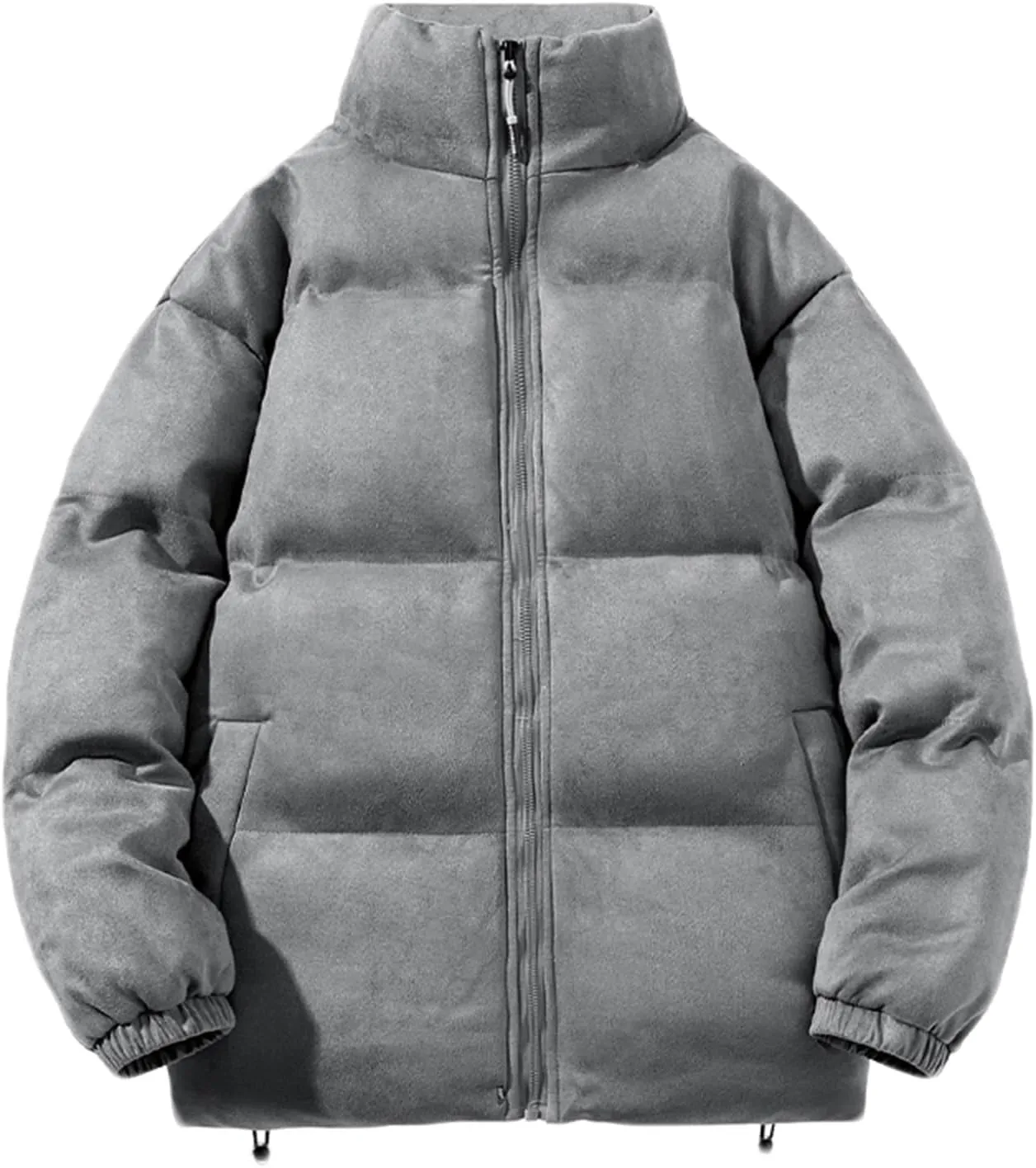 NATHGAM Puffer Jacket Men Baggy Waterproof Winter Bubble Coats Jackets Stand Collar Thick Warm Down Jacket Oversized Outwear