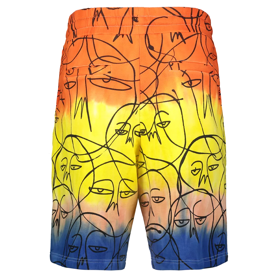 ONE OF A KIND DIP DYE KNIT SHORTS DIP DYE/MULTI