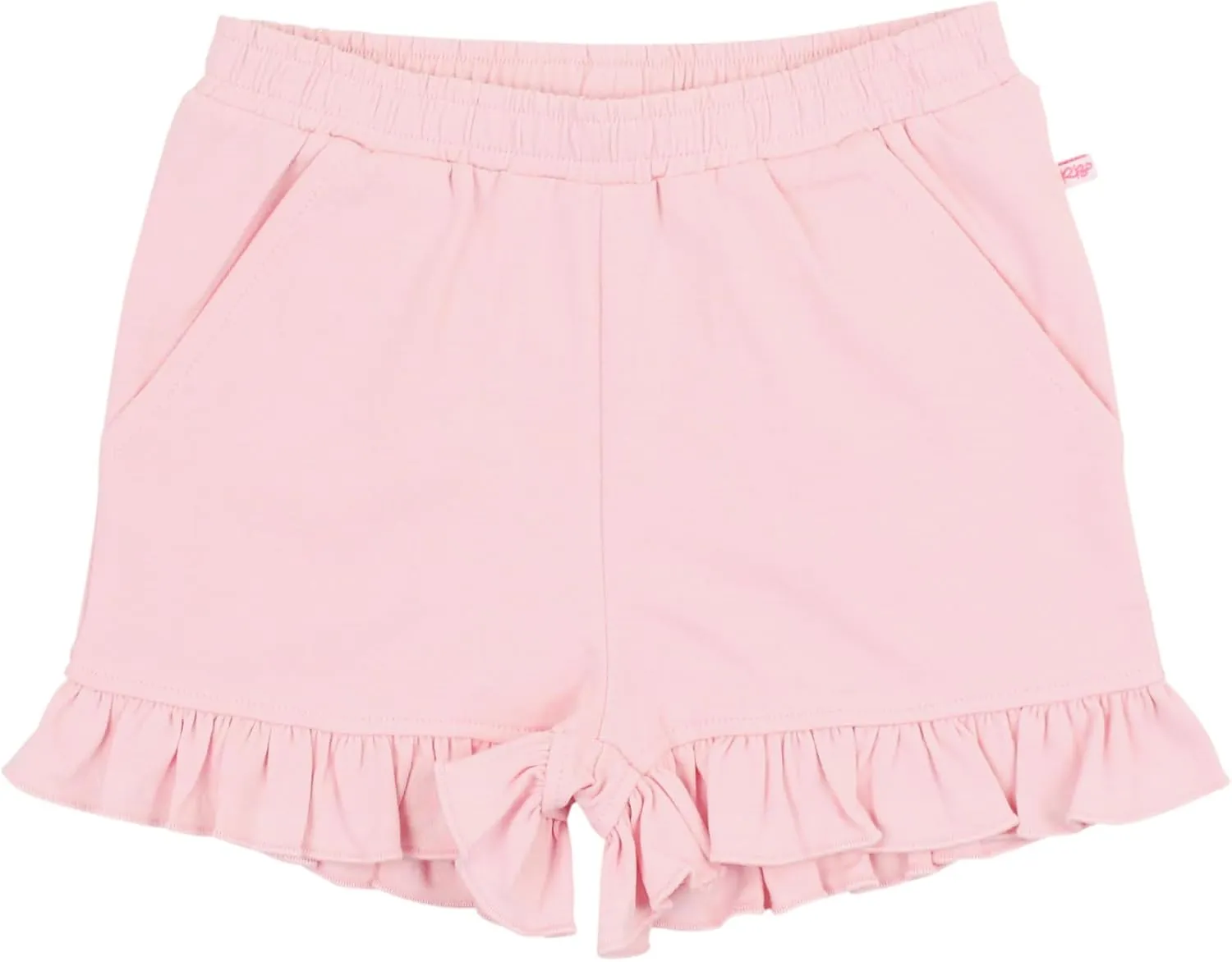RuffleButts Toddler & Girls Knit Cotton Blend Ruffle Trim Shorts