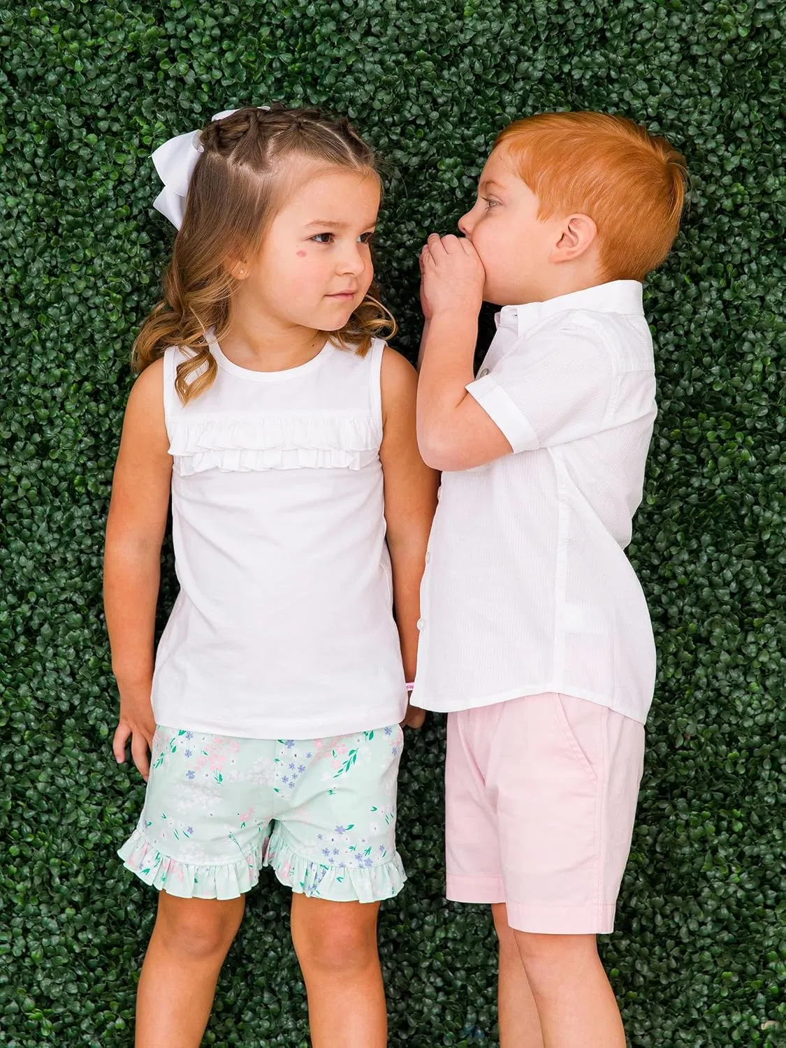 RuffleButts Toddler & Girls Knit Cotton Blend Ruffle Trim Shorts
