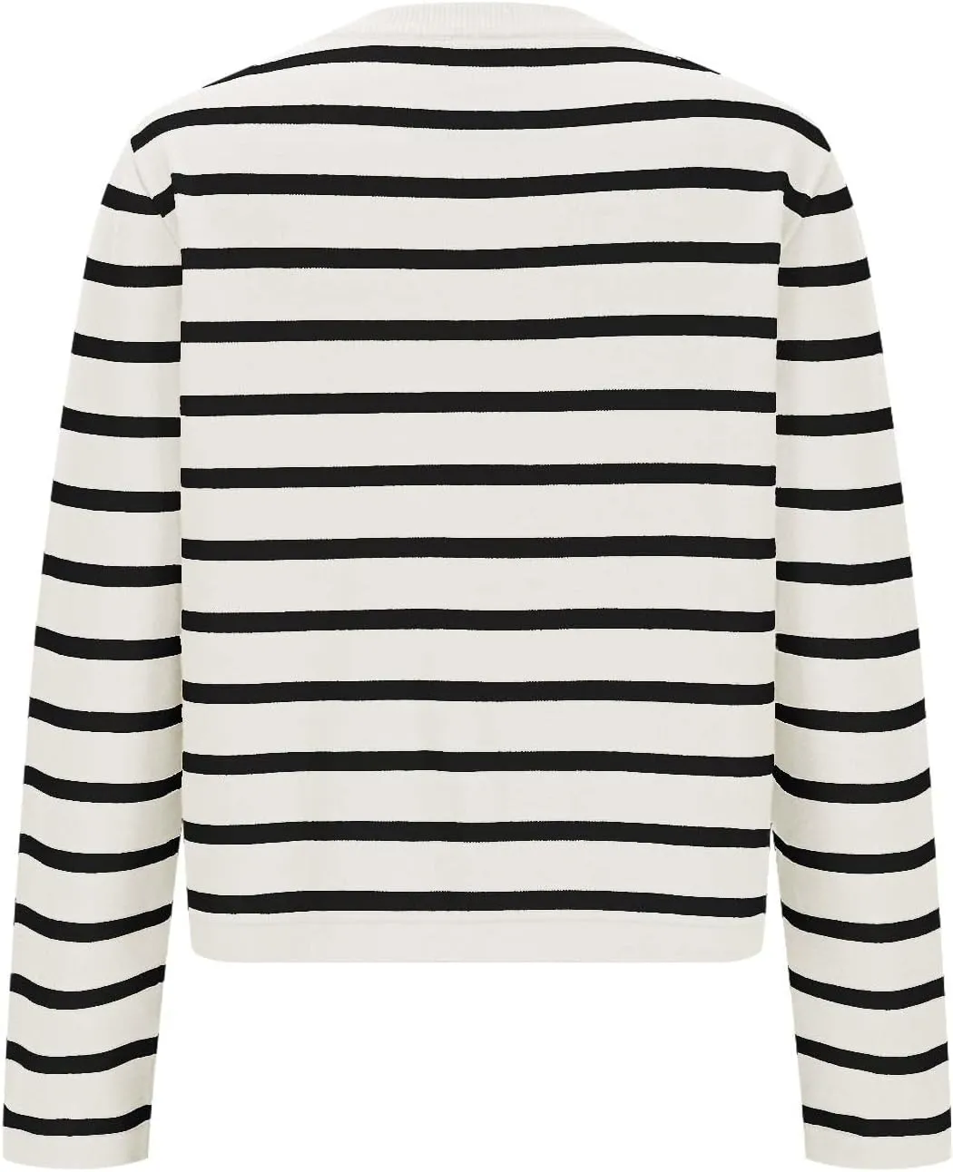 Sinzelimin Women's Open Front Cardigan Sweaters Fashion Striped Button Down Cable Knit Chunky Lapel Knitwear Outwear Coats