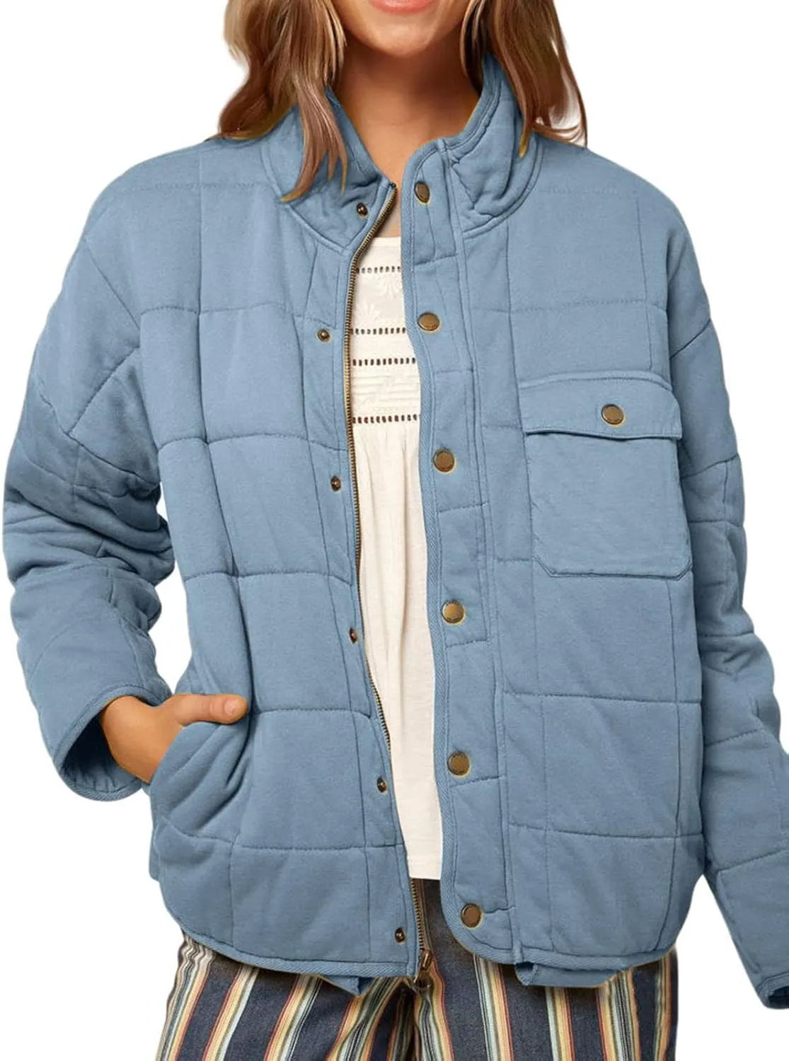 Womens Cropped Puffer Coat Ultralight Down Coat Packable Parkas Jacket Outerwear Zip Up Warm Hooded Padded Coat